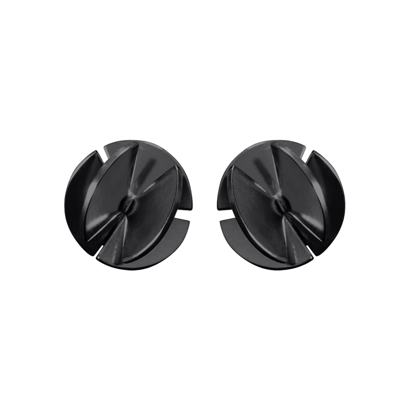 product Fan Sphere stud earrings S oxidized silver