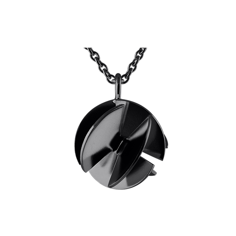 product Fan Sphere pendant necklaces M oxidized silver