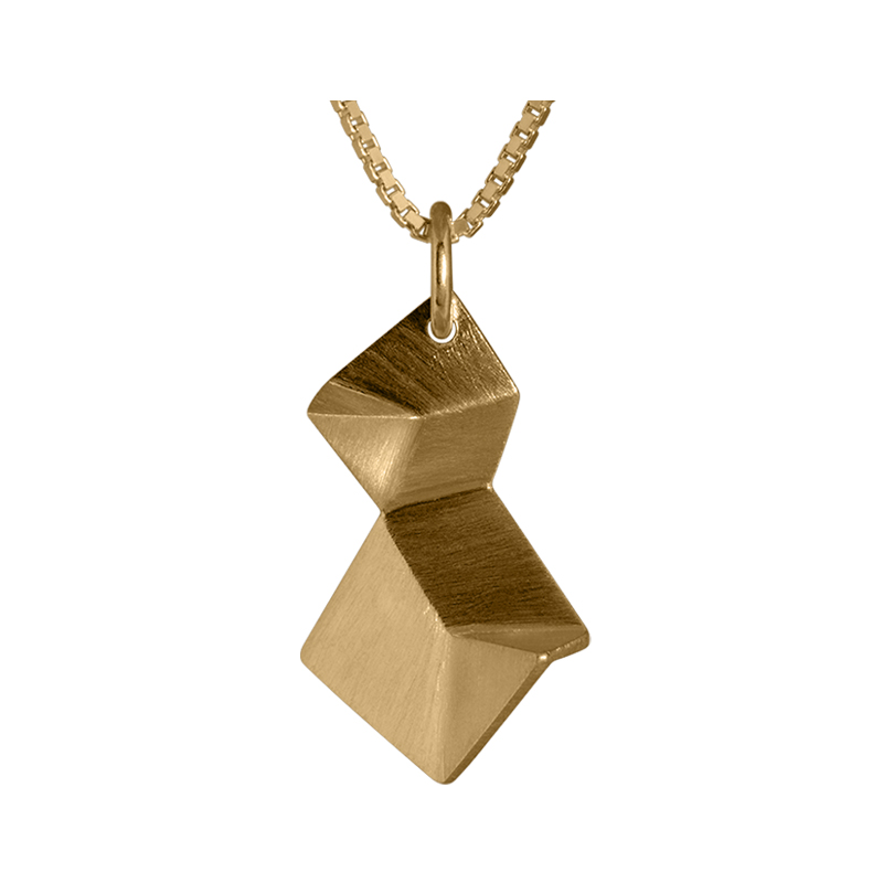 product Flake pendant necklaces double XS gold