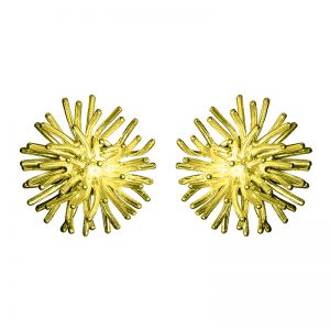 product Pompon stud earrings gold