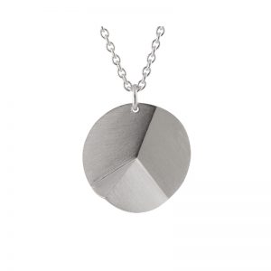 product Flake Round pendant necklace L silver