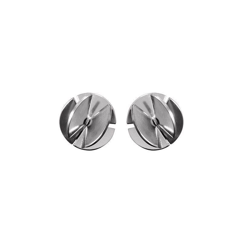 product Fan Sphere stud earrings XS silver