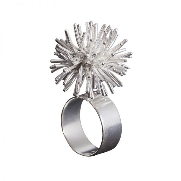 product Pompon ring silver