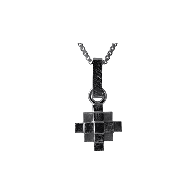 product Andes Cross pendant necklaces oxidized silver