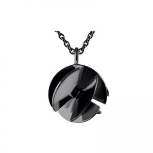 product Fan Sphere necklace M oxidized silver