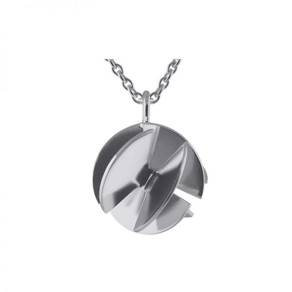 product Fan Sphere necklace M silver