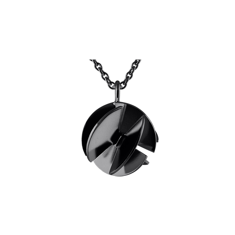 product Fan Sphere pendant necklaces S oxidized silver