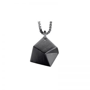 product Flake pendant necklace S oxidized silver