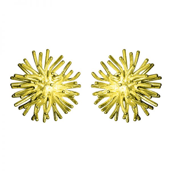 product Pompon stud earrings gold