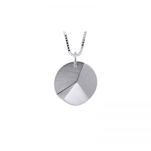 product Flake Round necklace S silver
