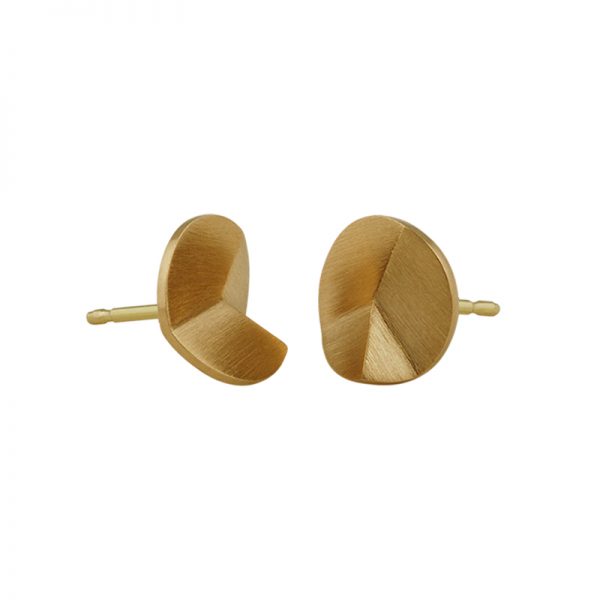 product Flake Round stud earrings S gold