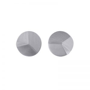 product Flake Round stud earrings S silver