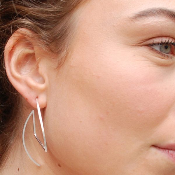 product Fold earrings silver