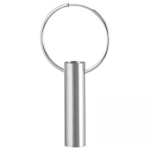 product tube hoop earring 1 silver