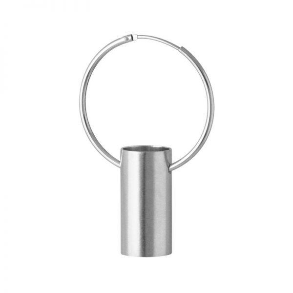 product tube hoop earring 2 silver